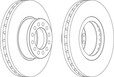 Front Brake Disc Single Fits OE 81508030044 Ferodo FCR331A