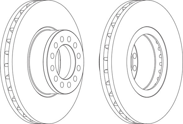 Front Brake Disc Single Fits OE 81508030044 Ferodo FCR331A