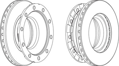 Rear Brake Disc Single Fits OE 17870 Ferodo FCR336A