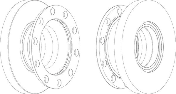 Rear Brake Disc Single Fits OE 68323740 Ferodo FCR337A