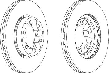 Front Brake Disc Single Fits Nissan OE 5001871214 Ferodo FCR339A