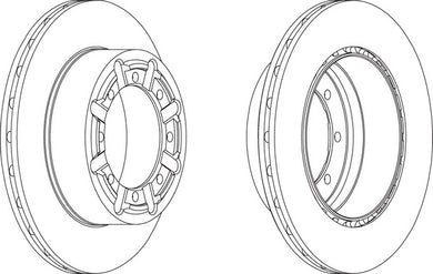 Rear Brake Disc Single Fits OE 432069X100 Ferodo FCR340A