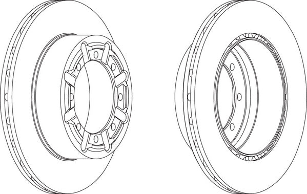 Rear Brake Disc Single Fits OE 432069X100 Ferodo FCR340A