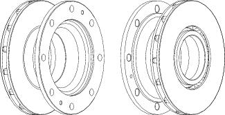 Rear Brake Disc Single Fits OE 2996009 Ferodo FCR341A