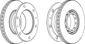 Rear Brake Disc Single Fits OE 2996418 Ferodo FCR342A