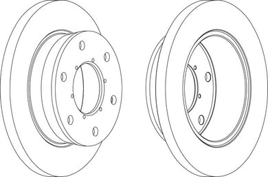 Front Brake Disc Single Fits Iveco OE 504267884 Ferodo FCR343A