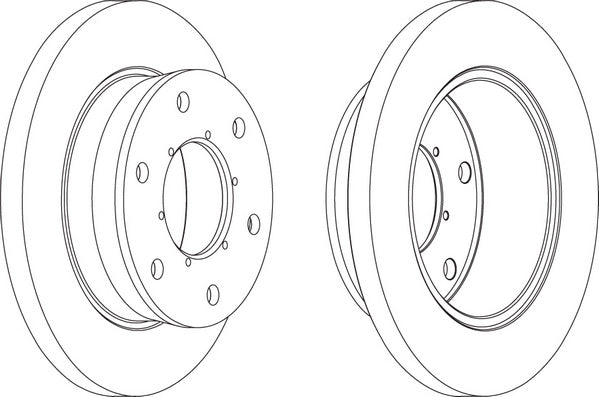 Front Brake Disc Single Fits Iveco OE 504267884 Ferodo FCR343A