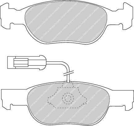 Front Brake Pad Set Fits Alfa Romeo Fiat Lancia OE 9947118 Ferodo FDB1040