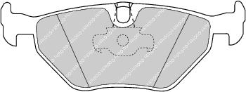 Rear Brake Pad Set Fits Alpina BMW OE 34211163395 Ferodo FDB1075