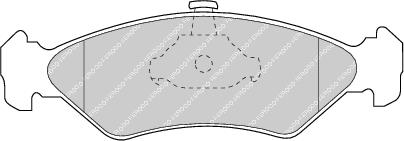 Front Brake Pad Set Fits Ford Mazda OE 1010502 Ferodo FDB1082