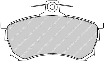 Front Brake Pad Set Fits Mitsubishi OE MR249240 Ferodo FDB1092