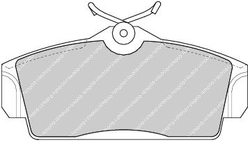 Front Brake Pad Set Fits Nissan OE 410602F525 Ferodo FDB1096