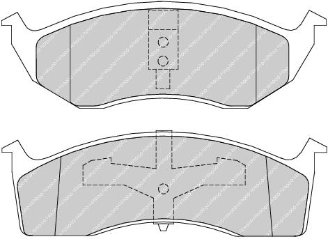 Front Brake Pad Set Fits Chrysler Dodge Plymouth OE 4728124 Ferodo FDB1098