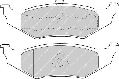 Rear Brake Pad Set Fits Chrysler Dodge Plymouth OE 4509374 Ferodo FDB1099