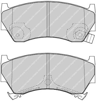 Front Brake Pad Set Fits Nissan OE 410600M892 Ferodo FDB1103