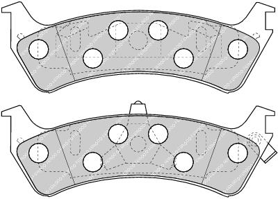 Rear Brake Pad Set Fits Ford USA OE 3648797 Ferodo FDB1130