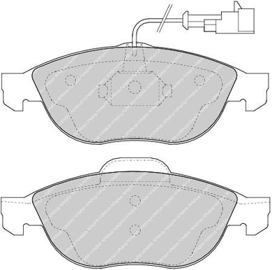 Front Brake Pad Set Fits Alfa Romeo Lancia OE 9947936 Ferodo FDB1134