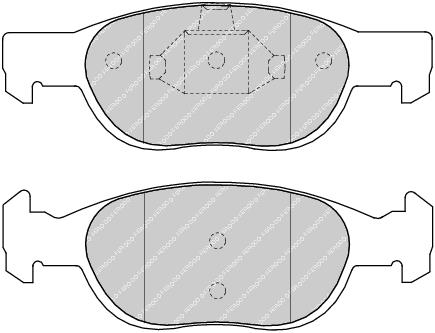 Front Brake Pad Set Fits Fiat Lancia OE 9947891 Ferodo FDB1160