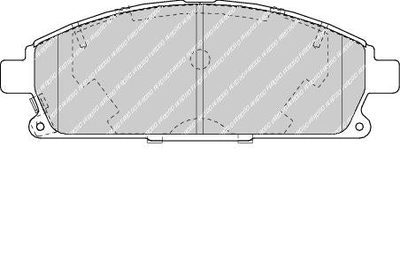 Front Brake Pad Set Fits Infiniti Nissan OE 410301W385 Ferodo FDB1263