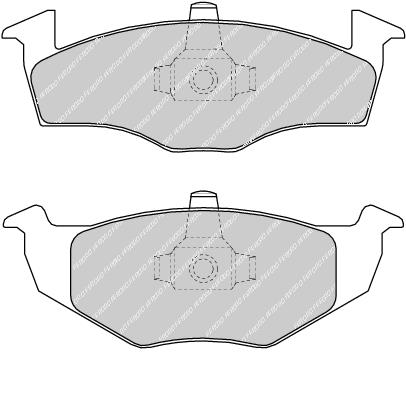 Front Brake Pad Set Fits Seat VW OE 1H0698151B Ferodo FDB1288