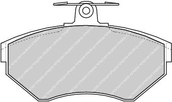 Front Brake Pad Set Fits Audi Seat VW OE 1H0698151N Ferodo FDB1289
