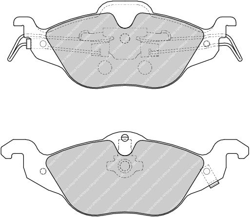 Front Brake Pad Set Fits Chevrolet Opel Vauxhall OE 1605000 Ferodo FDB1293