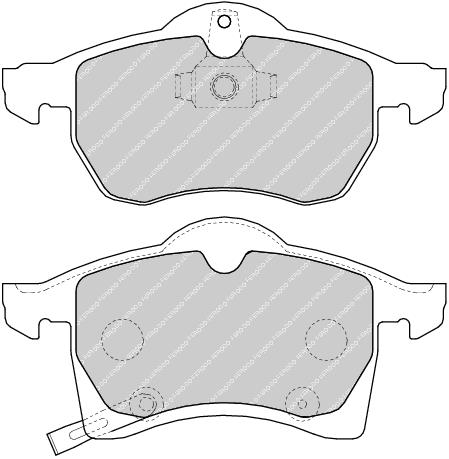 Front Brake Pad Set Fits Chevrolet Opel Vauxhall OE 1605009 Ferodo FDB1295