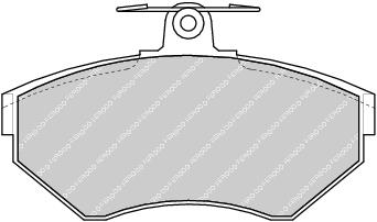 Front Brake Pad Set Fits Seat VW OE 1HM698151 Ferodo FDB1312