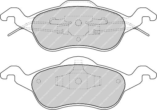 Front Brake Pad Set Fits Ford Ford Australia OE 1075558 Ferodo FDB1318