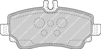 Front Brake Pad Set Fits Mercedes-Benz OE 4144200220 Ferodo FDB1356