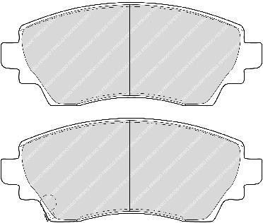 Front Brake Pad Set Fits Toyota OE 446502030 Ferodo FDB1391