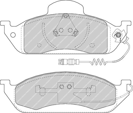 Front Brake Pad Set Fits Mercedes-Benz OE 1634200020 Ferodo FDB1400
