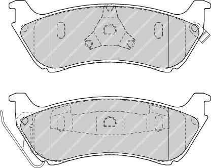 Rear Brake Pad Set Fits Mercedes-Benz OE 1634200120 Ferodo FDB1401