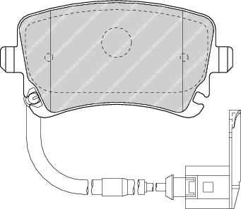 Rear Brake Pad Set Fits VW OE 3D0698451 Ferodo FDB1408