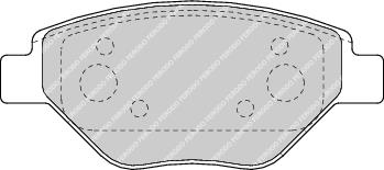 Front Brake Pad Set Fits Renault OE 7701207673 Ferodo FDB1409