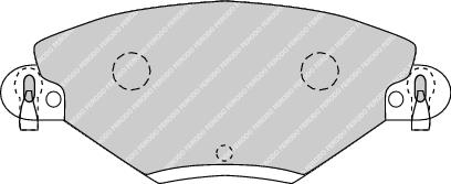 Front Brake Pad Set Fits Citroen OE 425215 Ferodo FDB1411