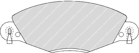 Front Brake Pad Set Fits Citroen OE 425216 Ferodo FDB1412