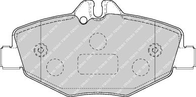 Front Brake Pad Set Fits Mercedes-Benz OE 34206520 Ferodo FDB1414