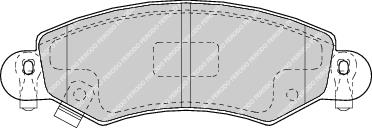 Front Brake Pad Set Fits Opel Suzuki Vauxhall OE 1605976 Ferodo FDB1423