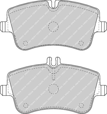Front Brake Pad Set Fits Mercedes-Benz OE 34202620 Ferodo FDB1429