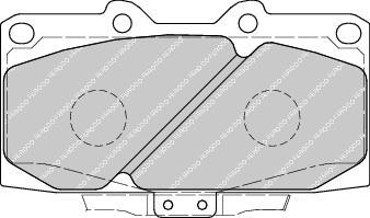 Front Brake Pad Set Fits Nissan Subaru OE 4106074F90 Ferodo FDB1433