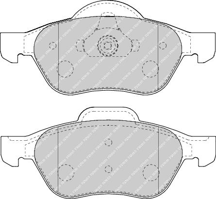 Front Brake Pad Set Fits Renault OE 7701206598 Ferodo FDB1440