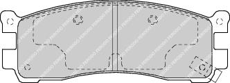 Rear Brake Pad Set Fits Mazda OE J0V126432B Ferodo FDB1446