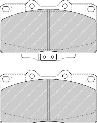Front Brake Pad Set Fits Mitsubishi OE MB857259 Ferodo FDB1448