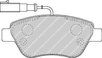 Front Brake Pad Set Fits Alfa Romeo Fiat Lancia OE 9949273 Ferodo FDB1466