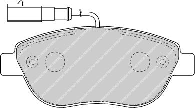 Front Brake Pad Set Fits Fiat Lancia Opel Vauxhall OE 1605157 Ferodo FDB1467