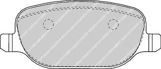 Rear Brake Pad Set Fits Lancia OE 9949203 Ferodo FDB1471