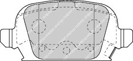 Rear Brake Pad Set Fits Opel Vauxhall OE 1605120 Ferodo FDB1472