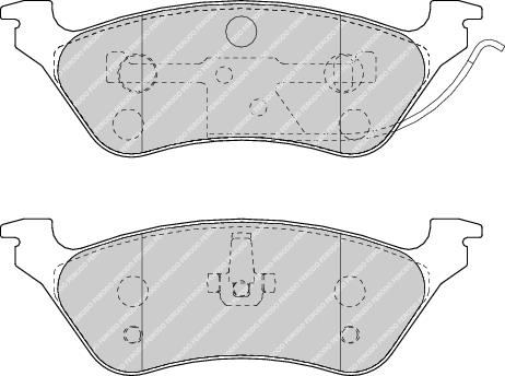 Rear Brake Pad Set Fits Chrysler Dodge Jeep OE 05019805AA Ferodo FDB1475