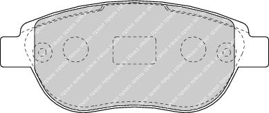 Front Brake Pad Set Fits Citroen Peugeot OE 425222 Ferodo FDB1476
